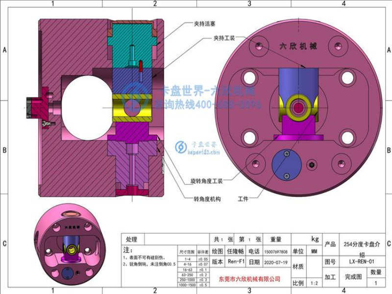 分度卡盘的工作原理